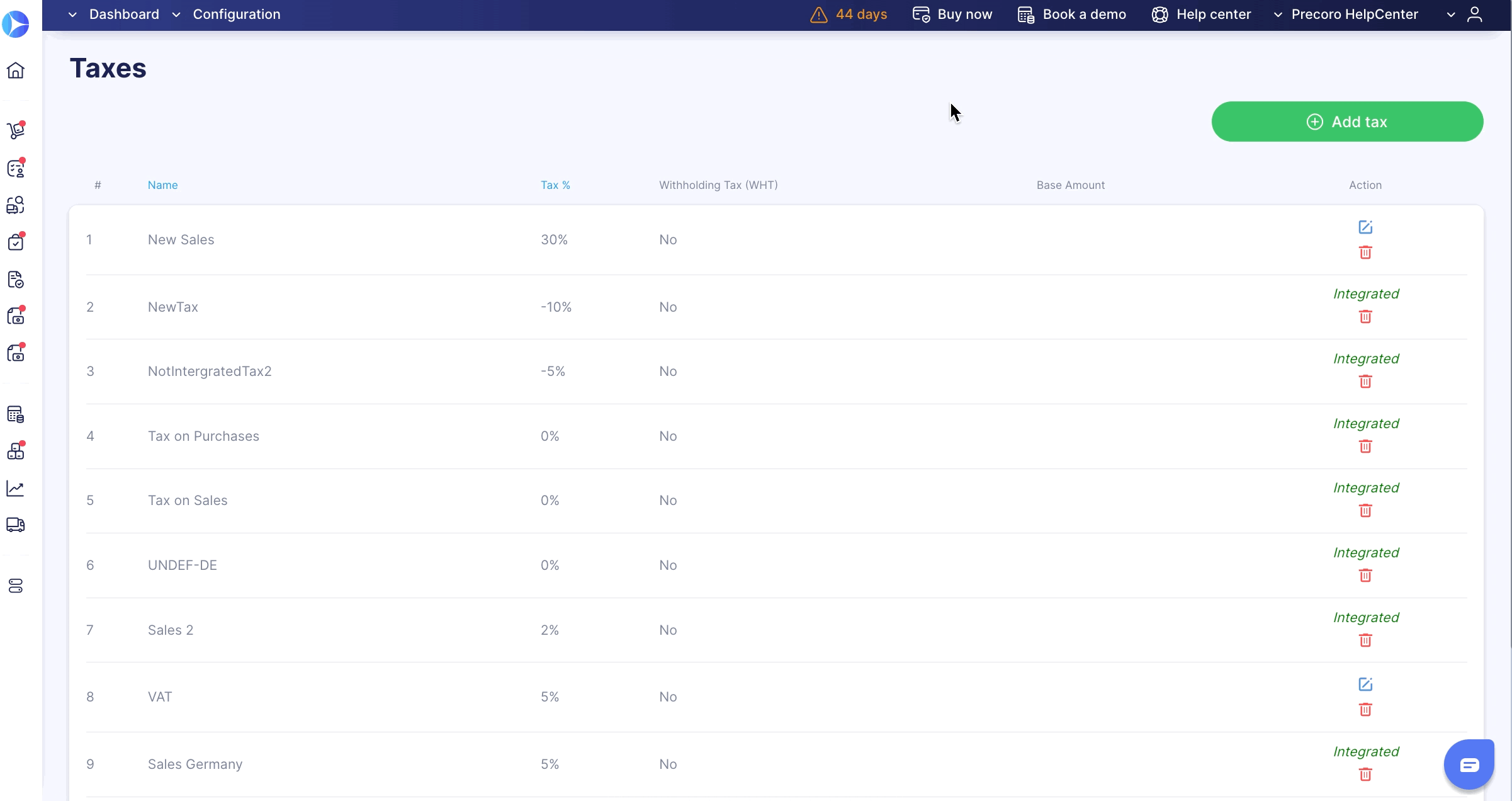 How to Set Up Taxes and Withholding Tax Rates